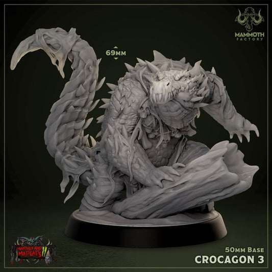 Crocodile Ogre Monstrosities Miniature | Large | Mammoth Factory | D&D DnD Pathfinder