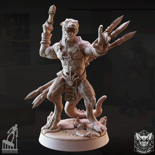 Lizardfolk Warrior - Guard (25mm Base)