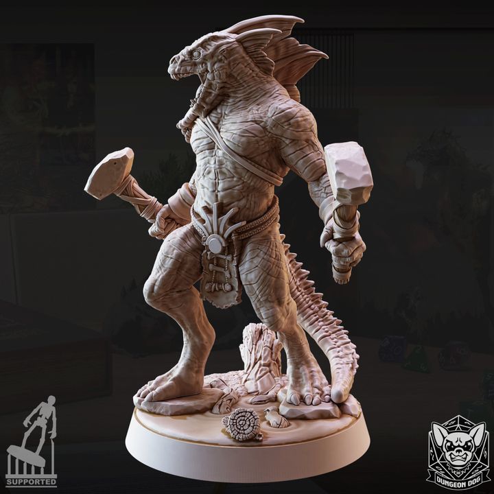 Lizardfolk Warrior - Hammer (25mm Base)