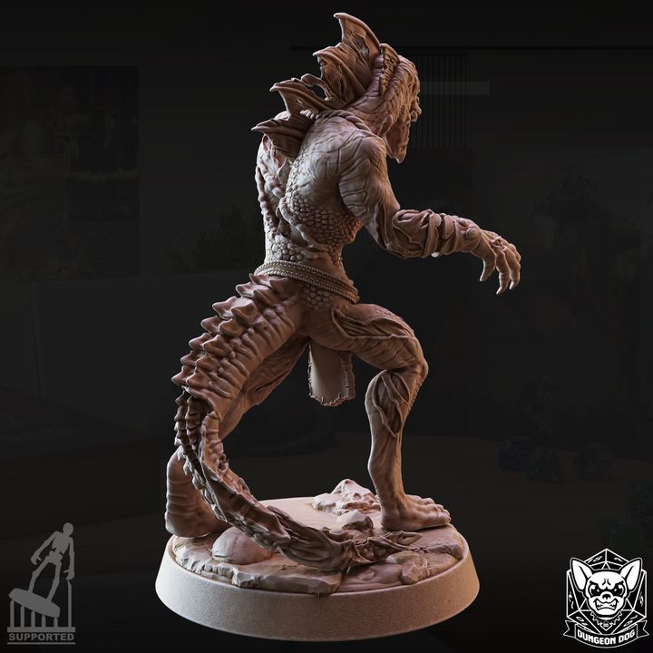 Lizard Zombie - Reaching (25mm Base)