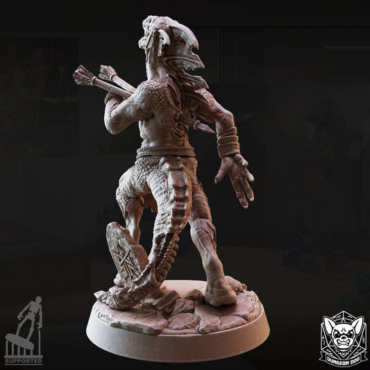 Lizard Zombie - Roaring (25mm Base)