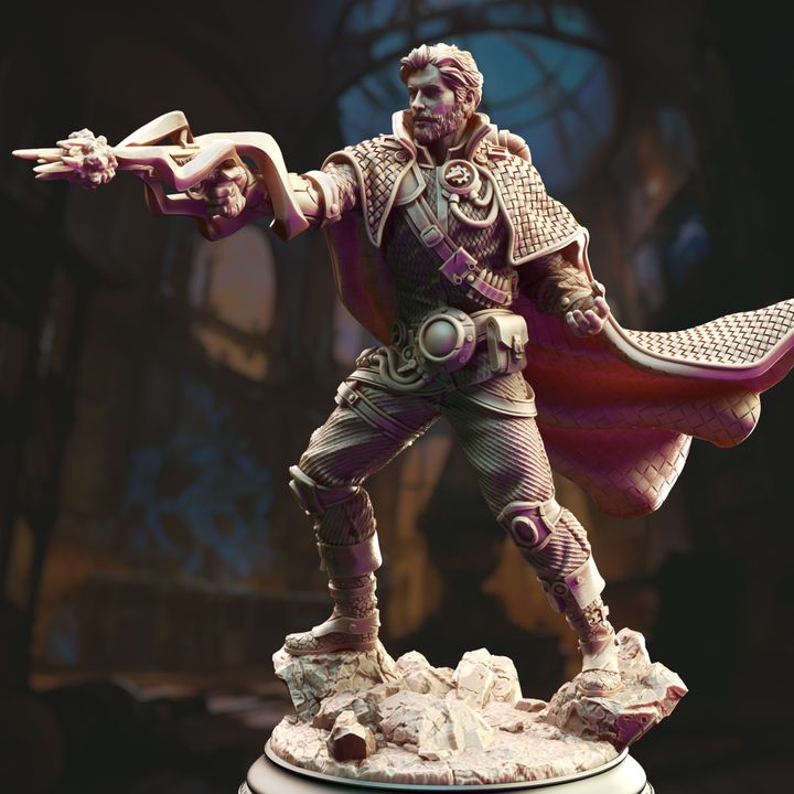 Human Artificer Gunslinger Miniature | Medium | DM Stash | D&D DnD Pathfinder Miniature