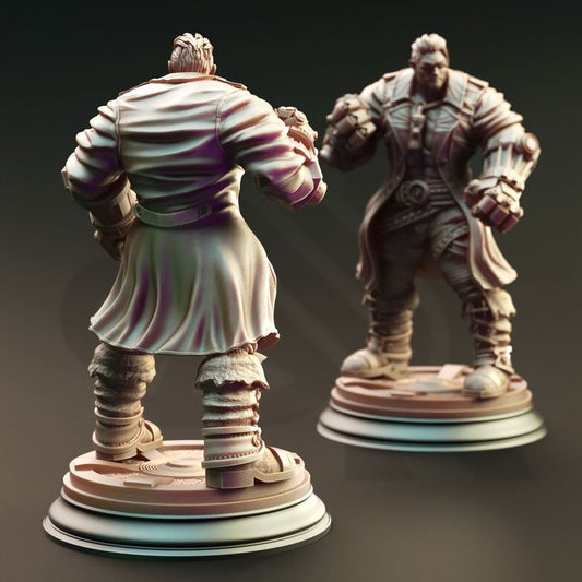 Human Artificer Brass Fists Brawler | Medium | DM Stash | D&D DnD Pathfinder Miniature