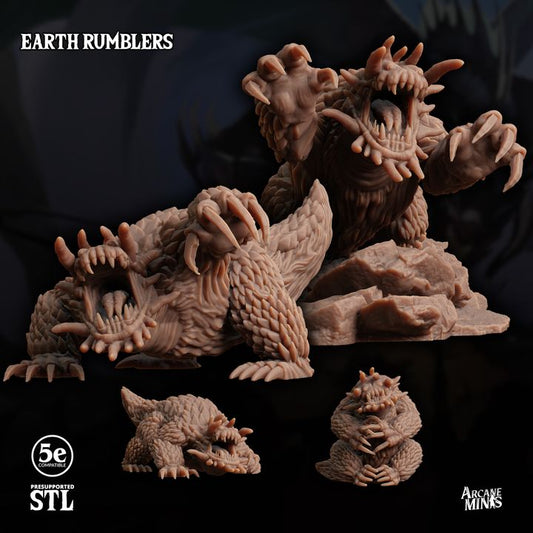 Earth Rumbler Tremorsense Elemental Beast | Large | Sordane | D&D DnD Pathfinder Miniature
