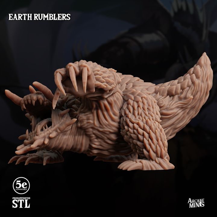 Earth Rumbler Tremorsense Elemental Beast | Large | Sordane | D&D DnD Pathfinder Miniature