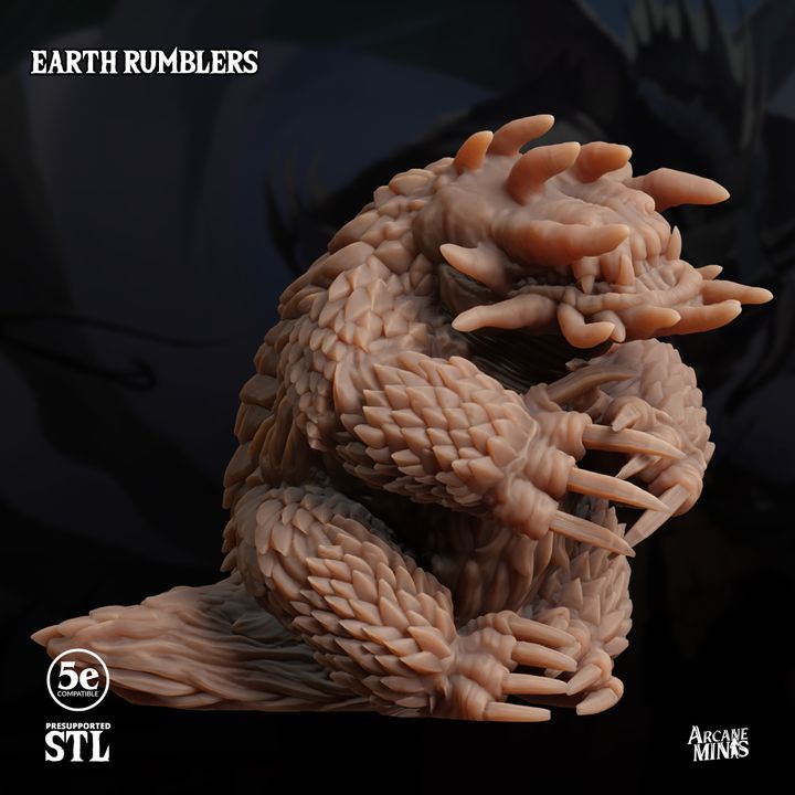 Earth Rumbler Tremorsense Elemental Beast | Large | Sordane | D&D DnD Pathfinder Miniature