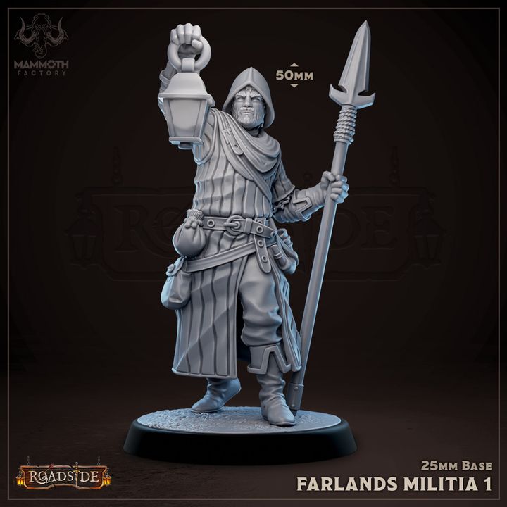 Human Fighter Militia Set | Medium | Mammoth Factory | D&D DnD Pathfinder Miniature