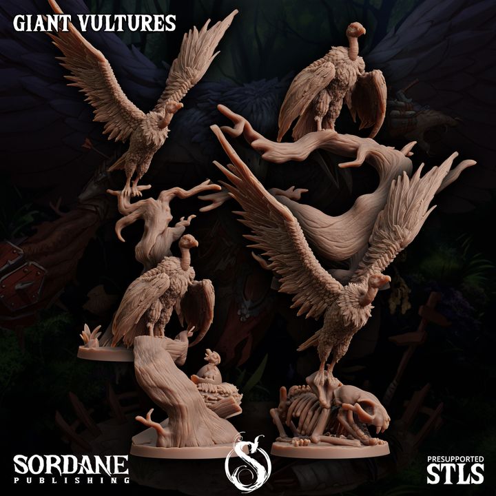 Giant Vulture Figure Beasts Large Sordane | D&D DnD Pathfinder Miniature