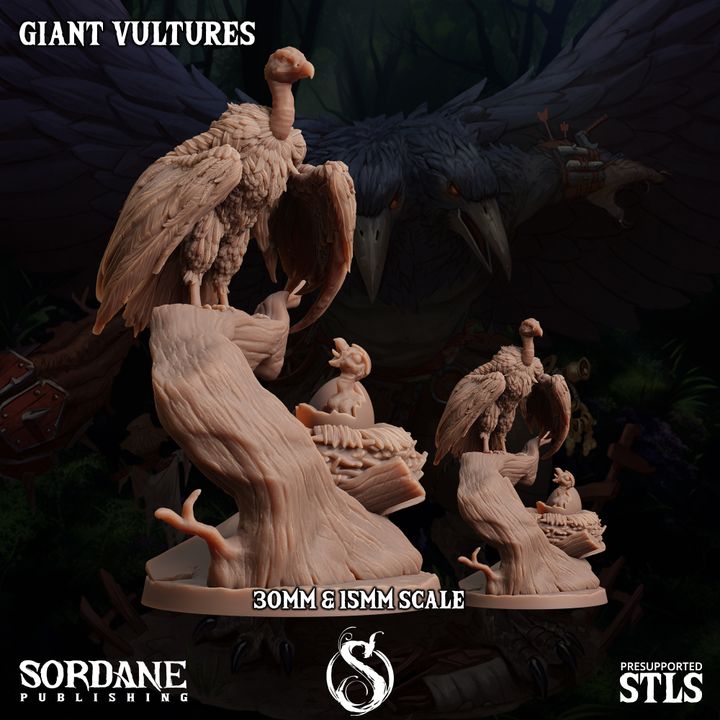 Giant Vulture Figure Beasts Large Sordane | D&D DnD Pathfinder Miniature