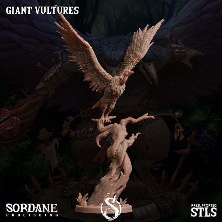 Giant Vulture Figure Beasts Large Sordane | D&D DnD Pathfinder Miniature
