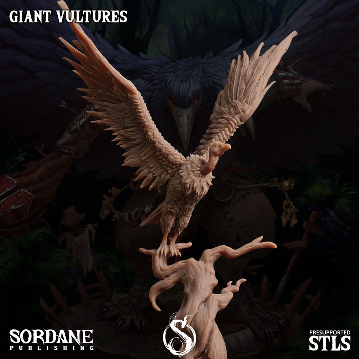 Giant Vulture Figure Beasts Large Sordane | D&D DnD Pathfinder Miniature