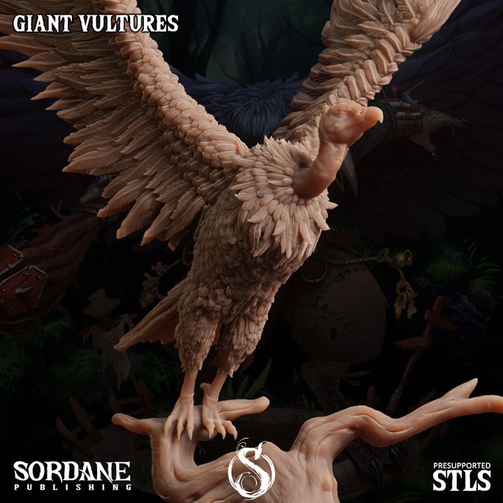 Giant Vulture Figure Beasts Large Sordane | D&D DnD Pathfinder Miniature