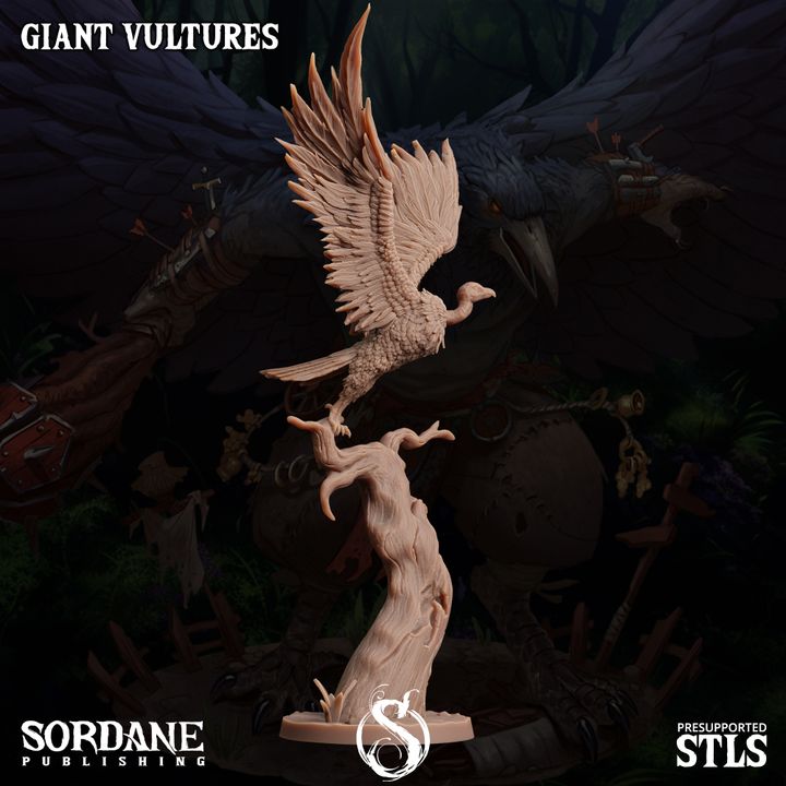Giant Vulture Figure Beasts Large Sordane | D&D DnD Pathfinder Miniature