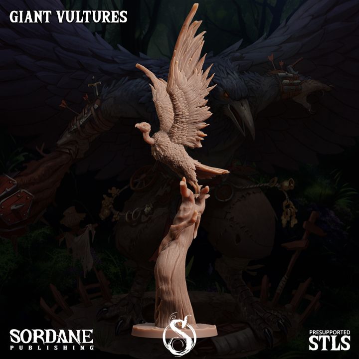 Giant Vulture Figure Beasts Large Sordane | D&D DnD Pathfinder Miniature