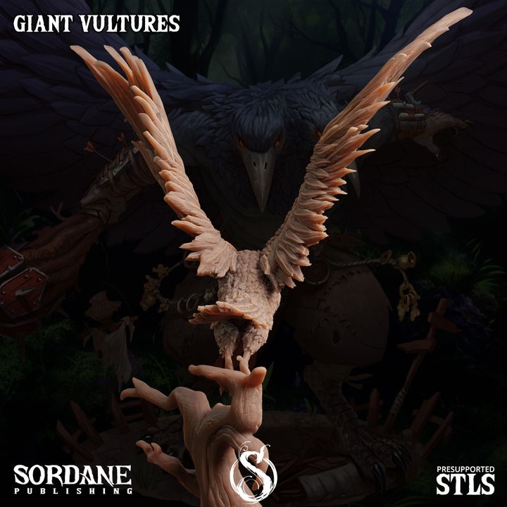 Giant Vulture Figure Beasts Large Sordane | D&D DnD Pathfinder Miniature