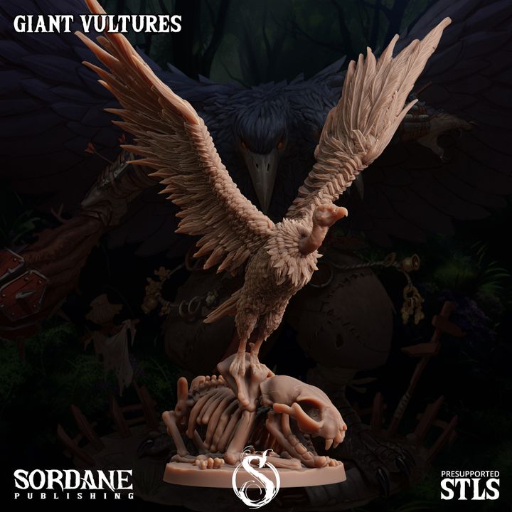 Giant Vulture Figure Beasts Large Sordane | D&D DnD Pathfinder Miniature