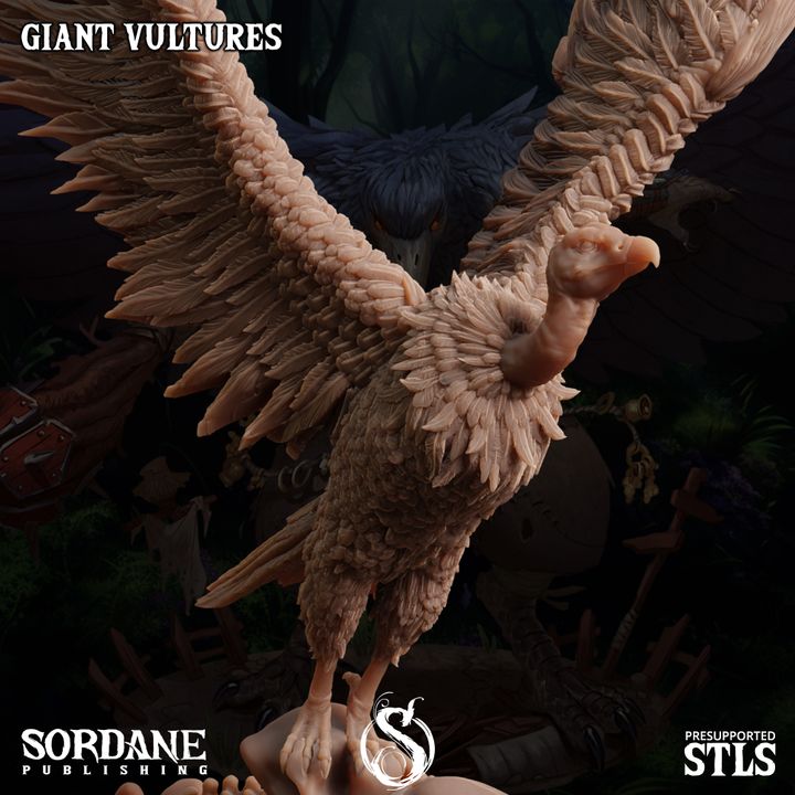 Giant Vulture Figure Beasts Large Sordane | D&D DnD Pathfinder Miniature