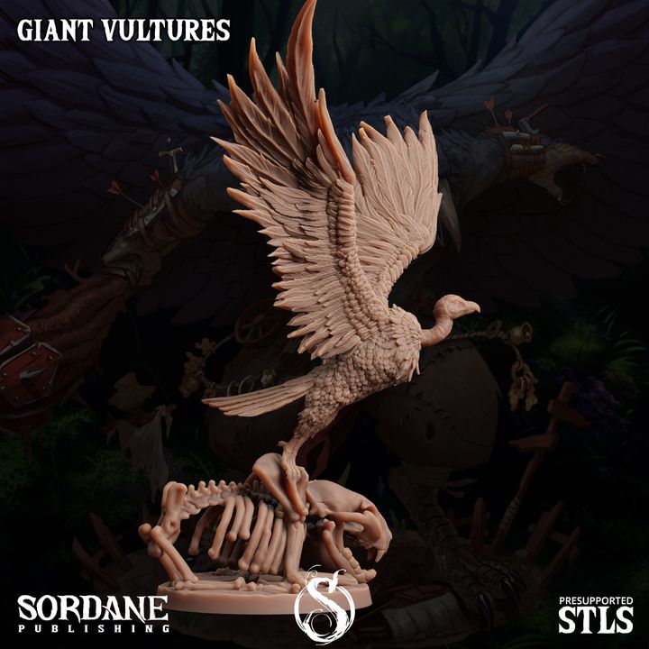 Giant Vulture Figure Beasts Large Sordane | D&D DnD Pathfinder Miniature
