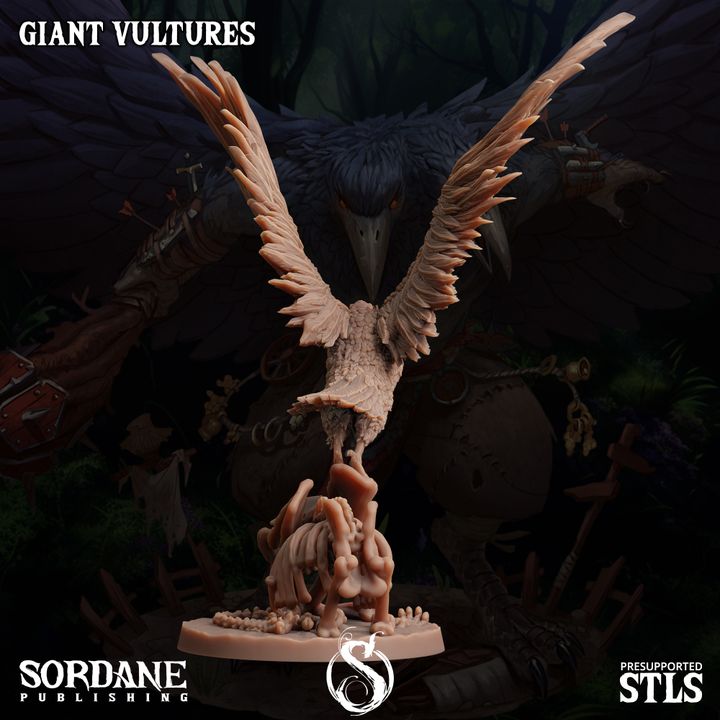 Giant Vulture Figure Beasts Large Sordane | D&D DnD Pathfinder Miniature