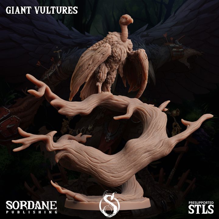 Giant Vulture Figure Beasts Large Sordane | D&D DnD Pathfinder Miniature