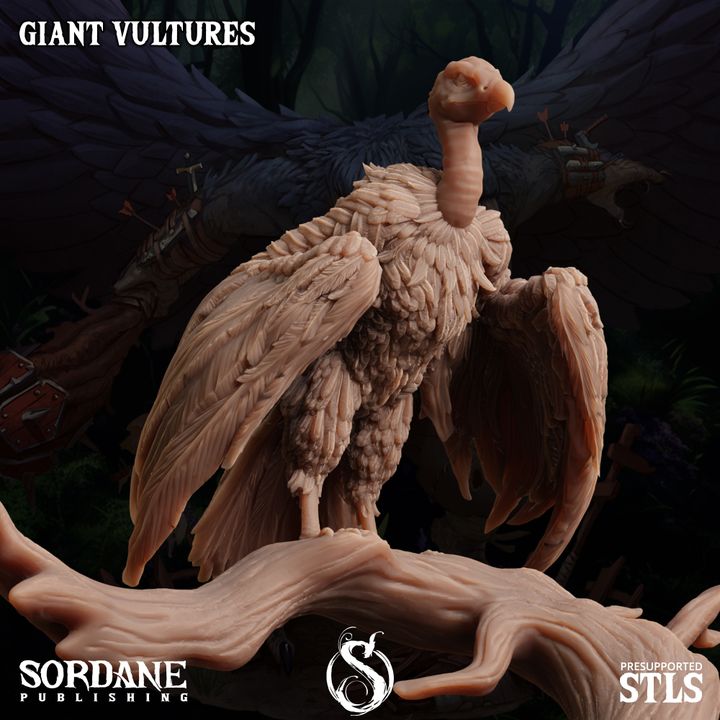 Giant Vulture Figure Beasts Large Sordane | D&D DnD Pathfinder Miniature