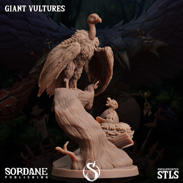 Giant Vulture Figure Beasts Large Sordane | D&D DnD Pathfinder Miniature