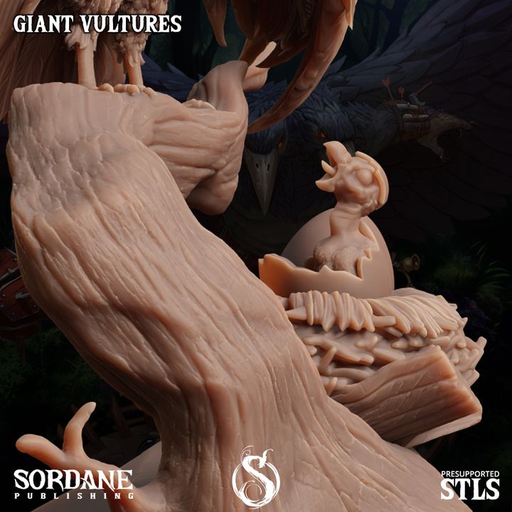 Giant Vulture Figure Beasts Large Sordane | D&D DnD Pathfinder Miniature