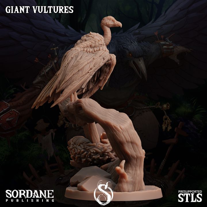 Giant Vulture Figure Beasts Large Sordane | D&D DnD Pathfinder Miniature