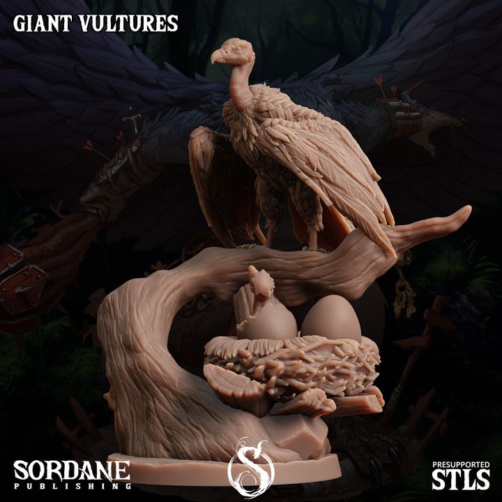 Giant Vulture Figure Beasts Large Sordane | D&D DnD Pathfinder Miniature