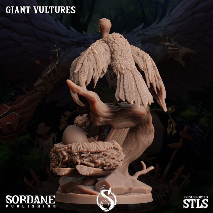 Giant Vulture Figure Beasts Large Sordane | D&D DnD Pathfinder Miniature