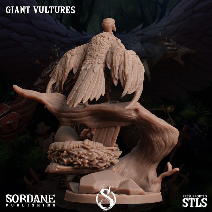 Giant Vulture Figure Beasts Large Sordane | D&D DnD Pathfinder Miniature