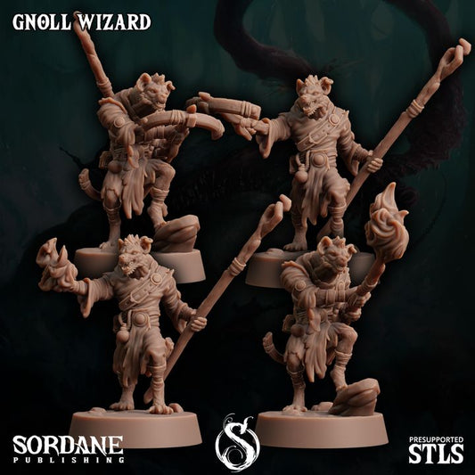 Gnoll Wizard Spellcaster Miniature | Medium | Sordane Publishing | D&D DnD Pathfinder