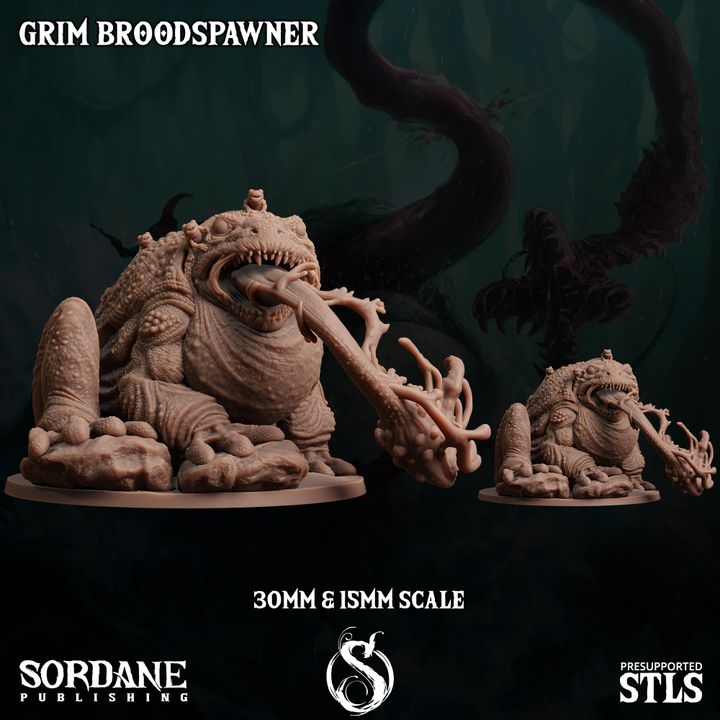 Grim Toad Broodspawn Beast Model | Large | Sordane Publishing | D&D DnD Pathfinder Miniature