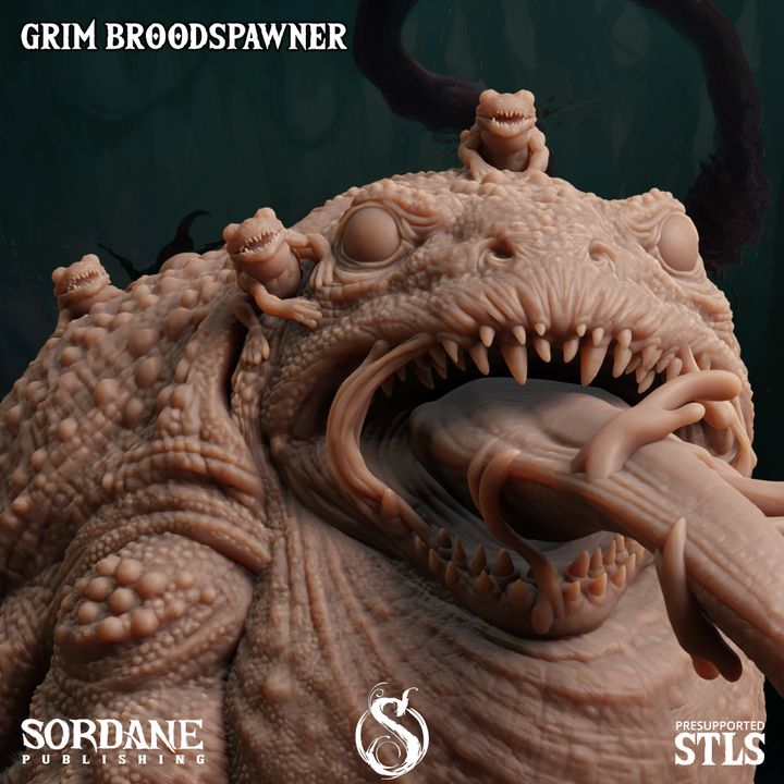 Grim Toad Broodspawn Beast Model | Large | Sordane Publishing | D&D DnD Pathfinder Miniature
