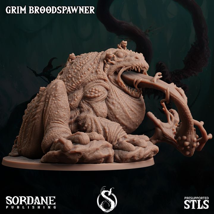 Grim Toad Broodspawn Beast Model | Large | Sordane Publishing | D&D DnD Pathfinder Miniature