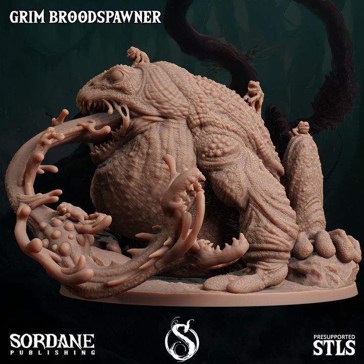Grim Toad Broodspawn Beast Model | Large | Sordane Publishing | D&D DnD Pathfinder Miniature