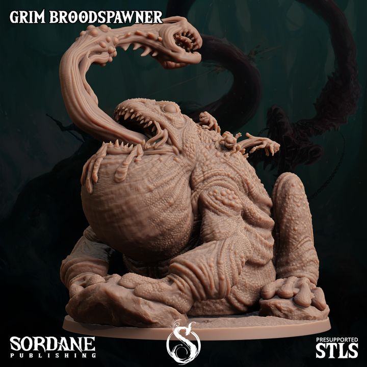 Grim Toad Broodspawn Beast Model | Large | Sordane Publishing | D&D DnD Pathfinder Miniature