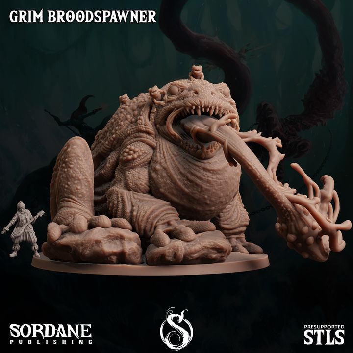 Grim Toad Broodspawn Beast Model | Large | Sordane Publishing | D&D DnD Pathfinder Miniature