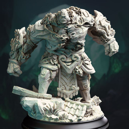 Jade Golem Guardian Miniature (Huge) | DM Stash | Painting DnD Tabletop Miniature Pathfinder 5e