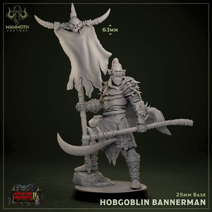 Hobgoblin Polearm Warrior Set | Medium | Mammoth Factory | D&D DnD Pathfinder Miniature
