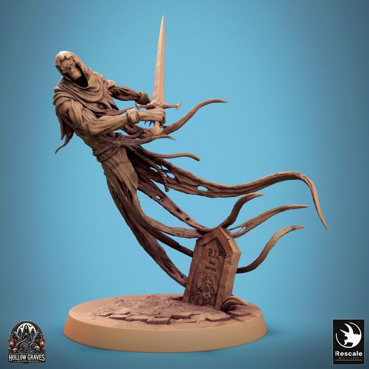 Collection Death Ghost Spectral Undead | Medium | Rescale Miniatures | D&D DnD Pathfinder Miniature