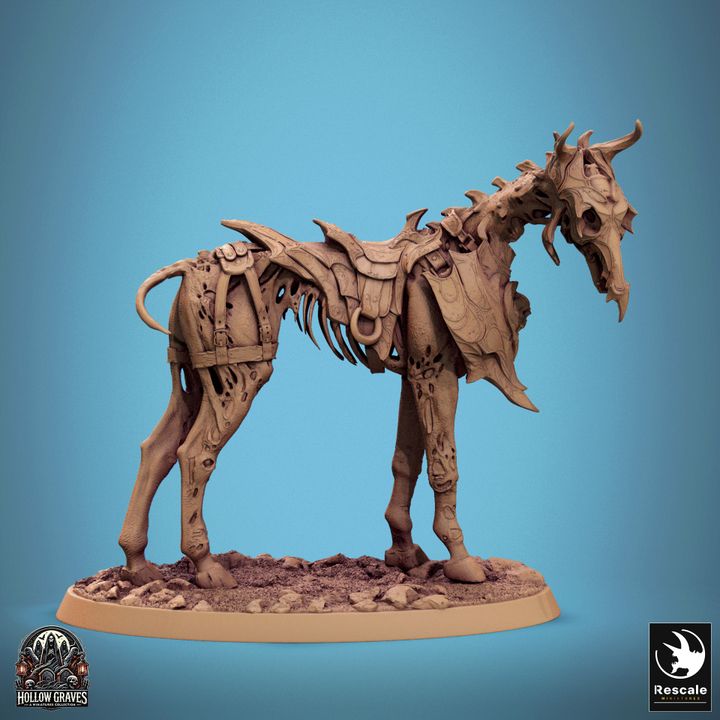 Collection Undead Spectral Cavalry Horses | Large | Rescale Miniatures | D&D DnD Pathfinder Miniature