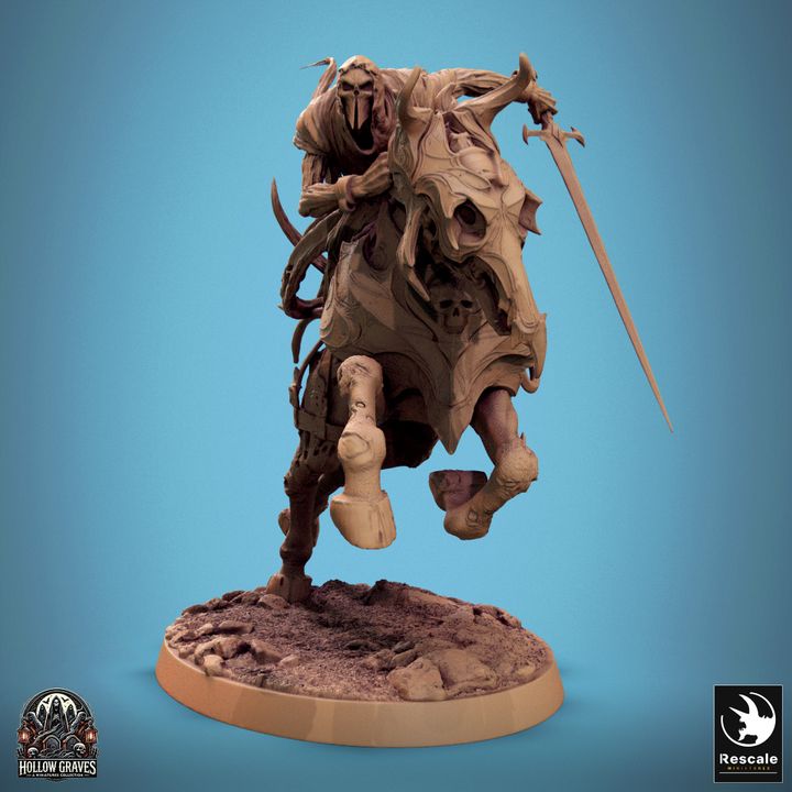 Undead Horse Skeleton Cavalry Ghostly | Large | Rescale Miniatures | D&D DnD Pathfinder Miniature