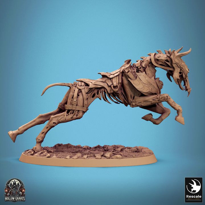 Collection Undead Spectral Cavalry Horses | Large | Rescale Miniatures | D&D DnD Pathfinder Miniature