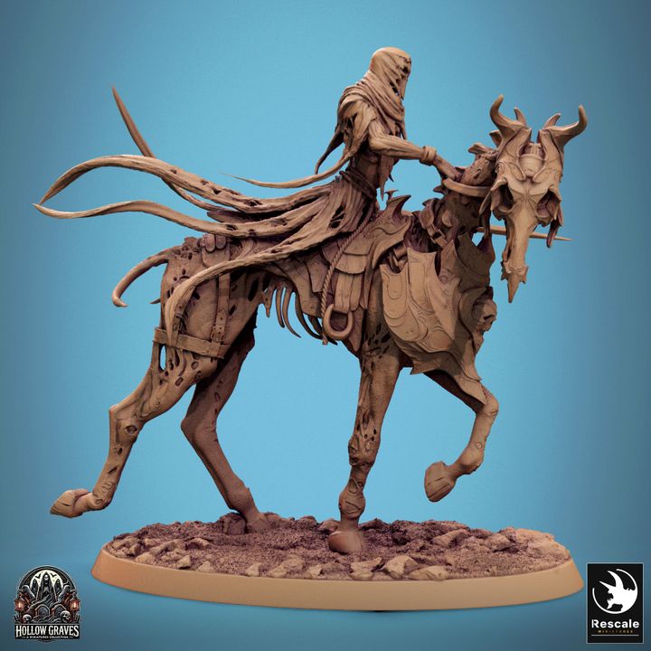 Undead Spectral Horse Rider Mount | Large | Rescale Miniatures | D&D DnD Pathfinder Miniature