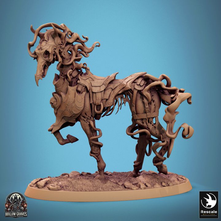 Undead Spectral Mount Horse Ghost | Large | Rescale Miniatures | D&D DnD Pathfinder Miniature