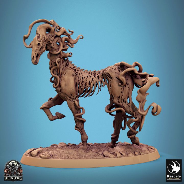 Collection Undead Spectral Cavalry Horses | Large | Rescale Miniatures | D&D DnD Pathfinder Miniature