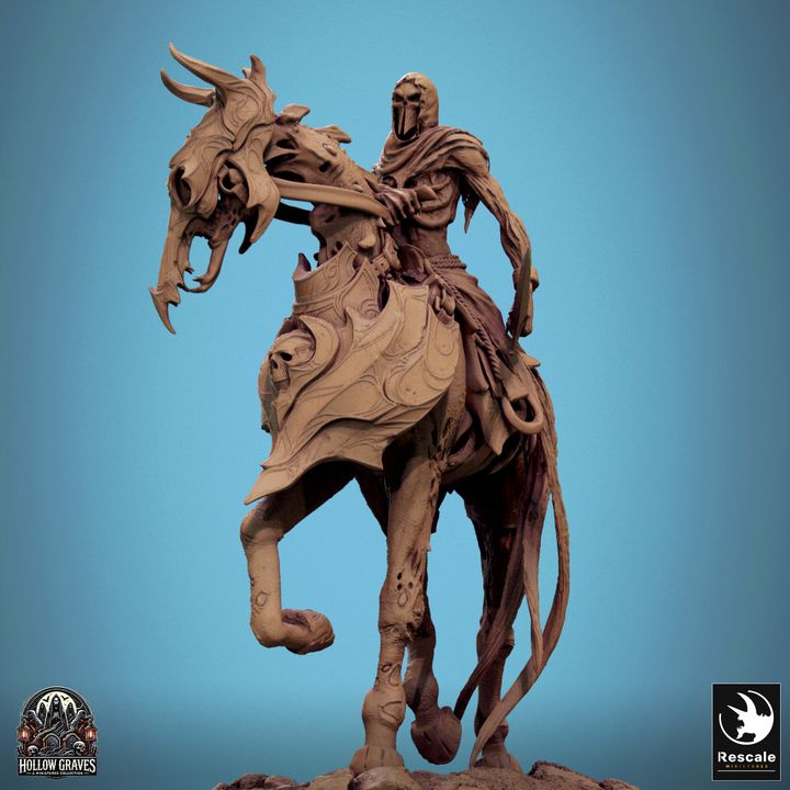 Collection Undead Spectral Cavalry Horses | Large | Rescale Miniatures | D&D DnD Pathfinder Miniature