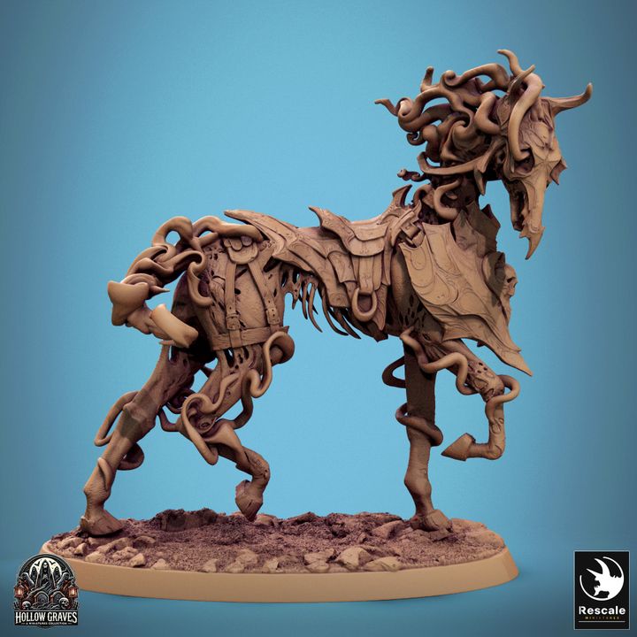 Ghostly Undead Steed Phantom | Large | Rescale Miniatures | D&D DnD Pathfinder Miniature
