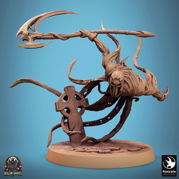 Collection Masked Ghost Spectral Warrior Ghost | Medium | Rescale Miniatures | D&D DnD Pathfinder Miniature